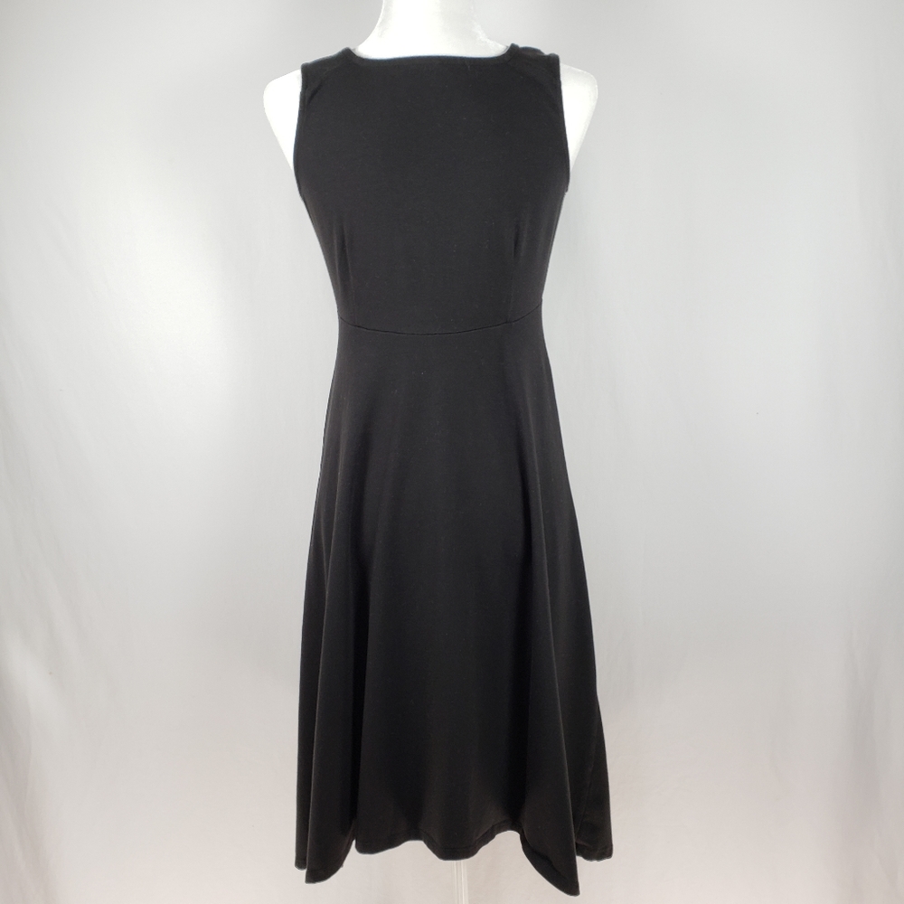 EILEEN FISHER V neck Sleeveless Black Dress - Picture 4 of 6